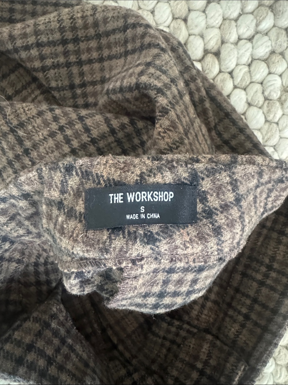 Brown Plaid Mini Skirt - Classic A-Line Style - Picture 3 of 3
